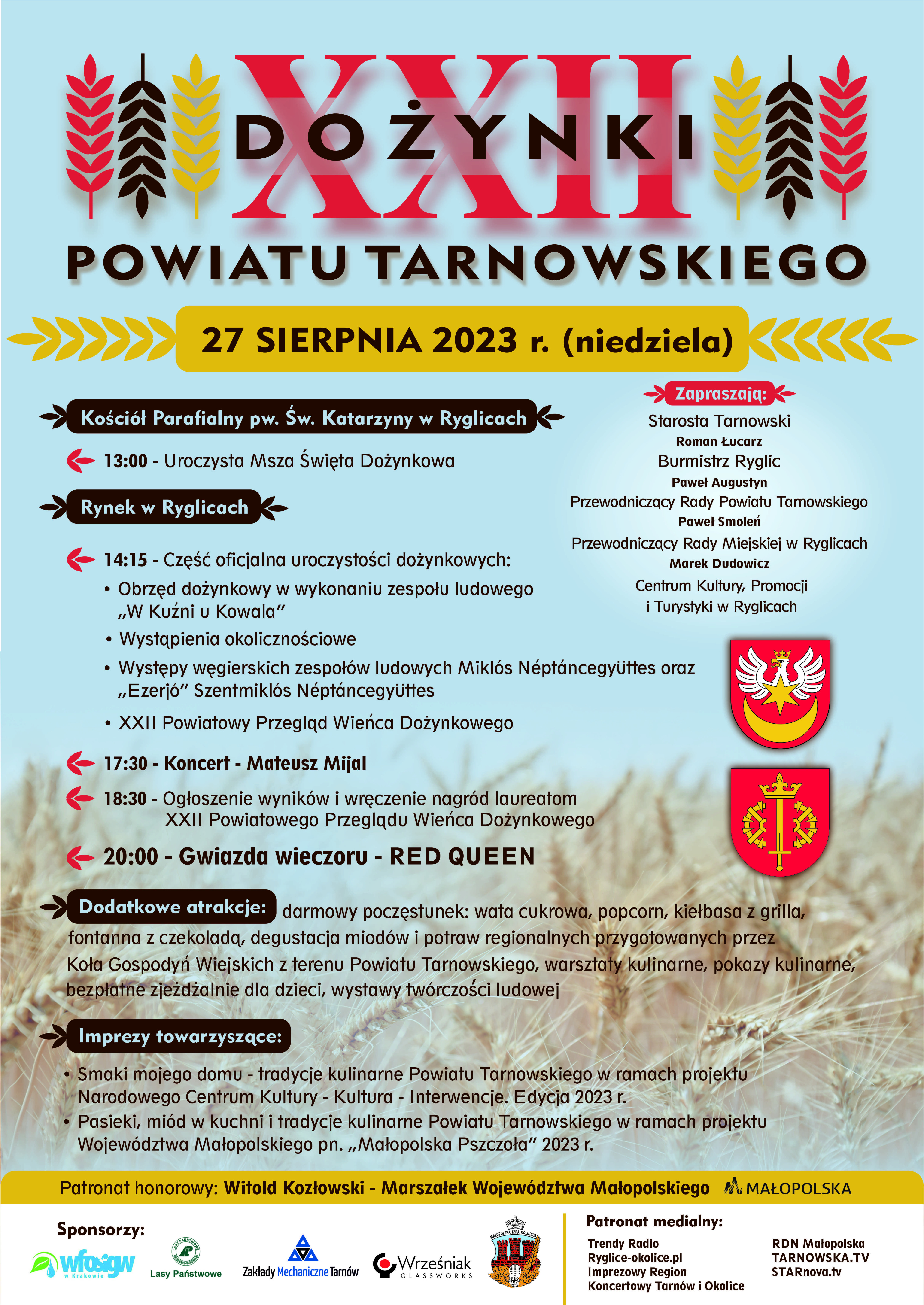 XXII Dożynki Powiatu Tarnowskiego - 27 sierpnia 2023